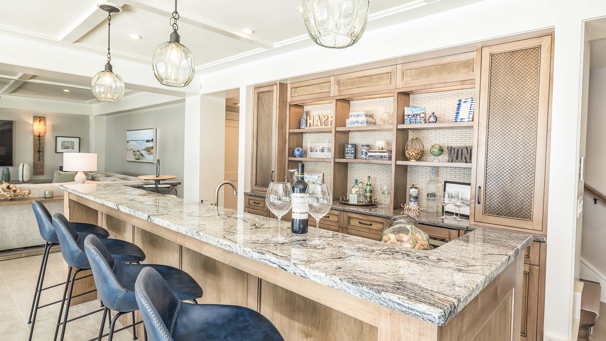 Poolside Tile Entertaining Area